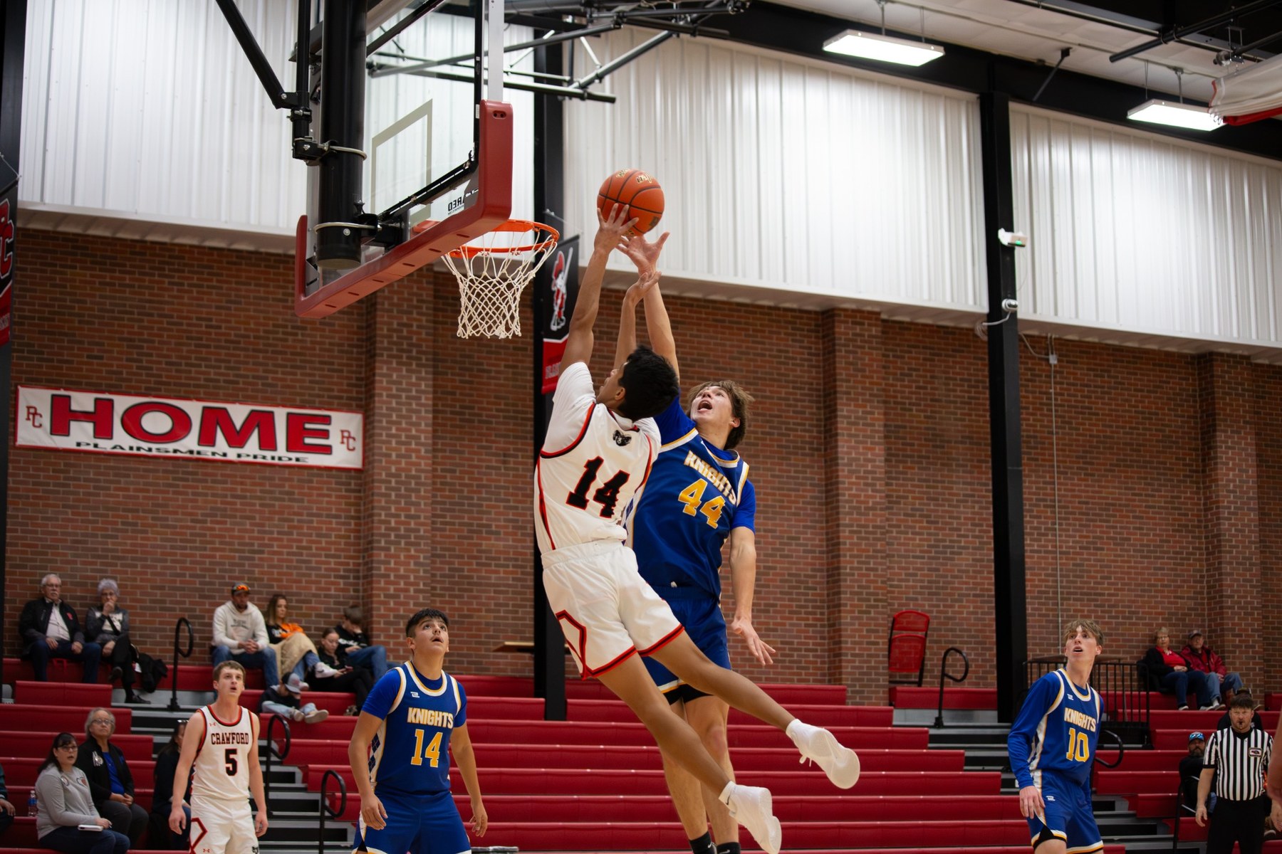 Boys basketball action