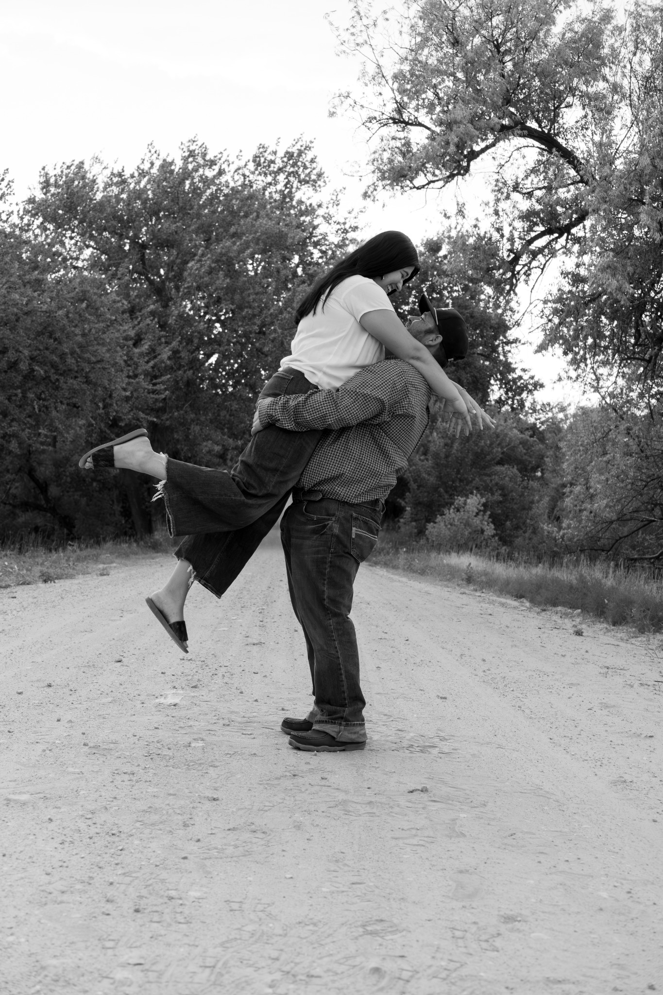 Black and white couple portrait