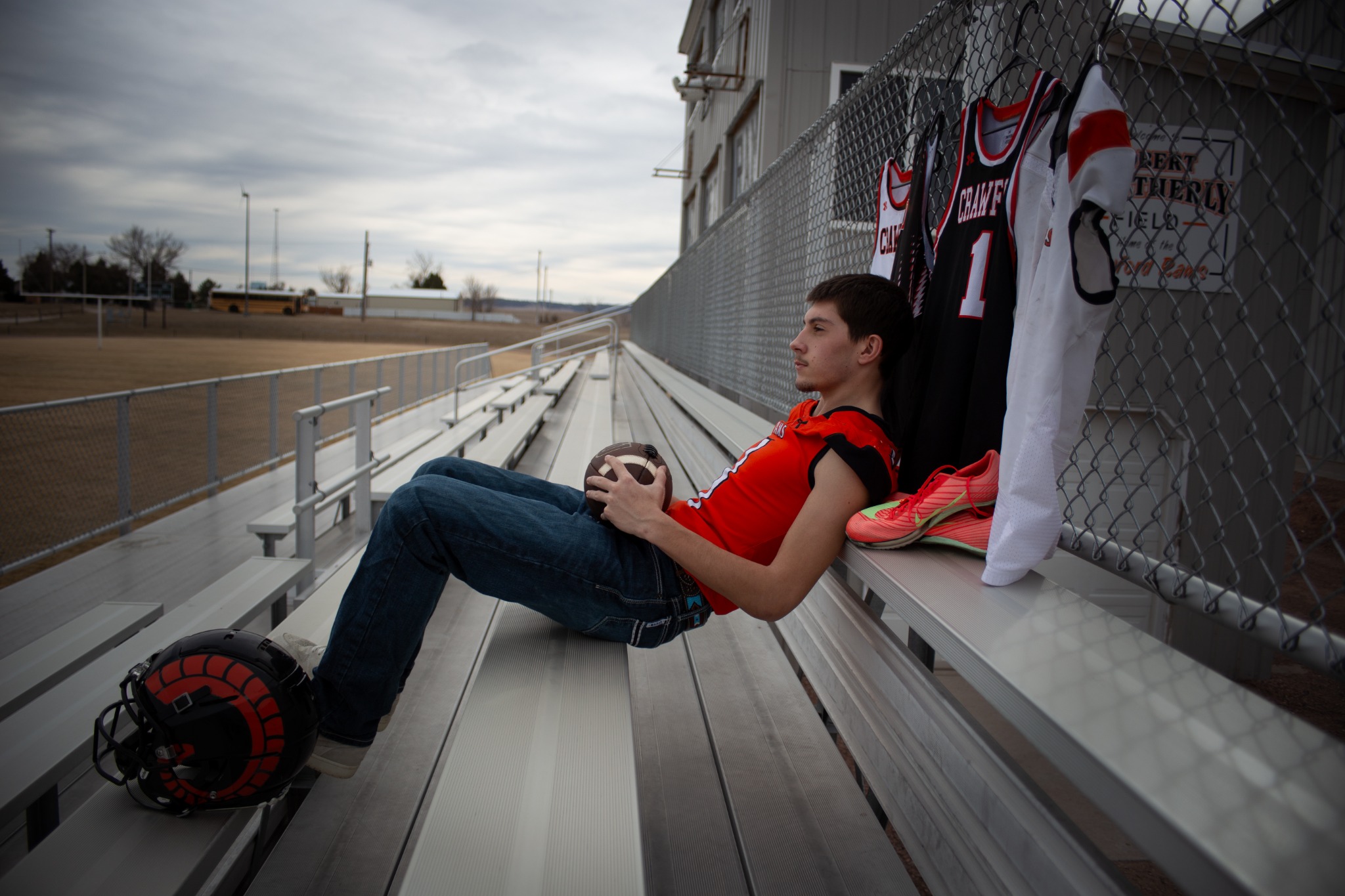Football senior portrait