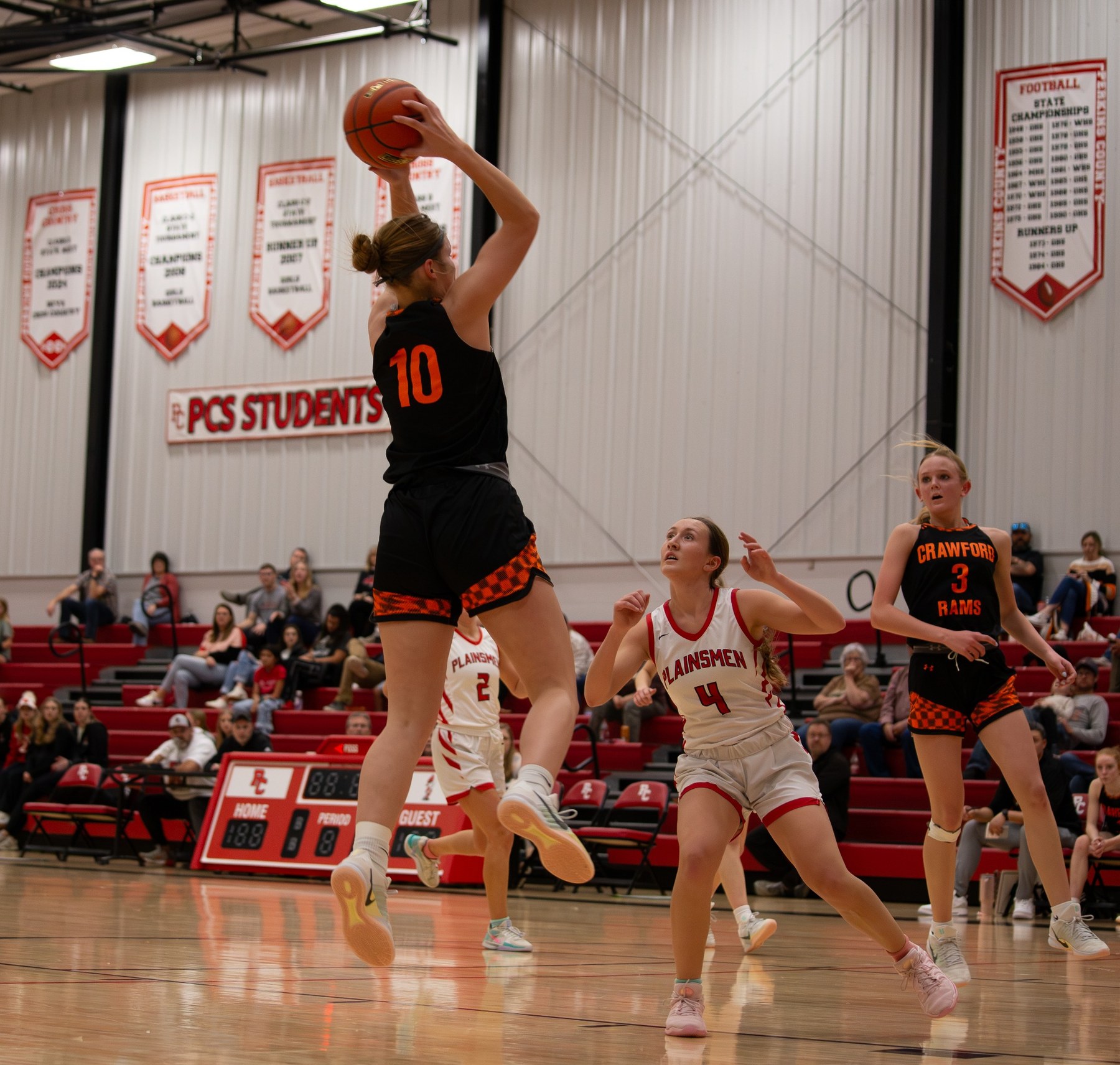 Girls basketball action