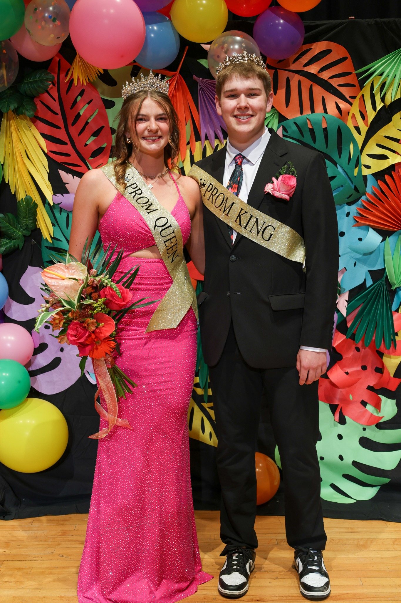 Prom king and queen portrait