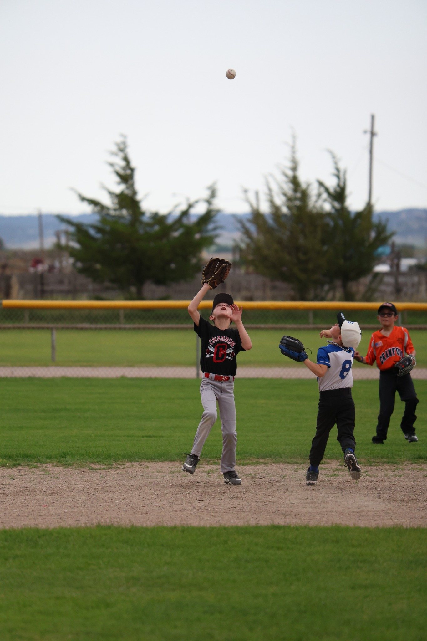 Youth baseball action